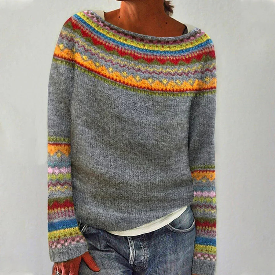 Charlotte - Retro Scandinavian knitted sweater