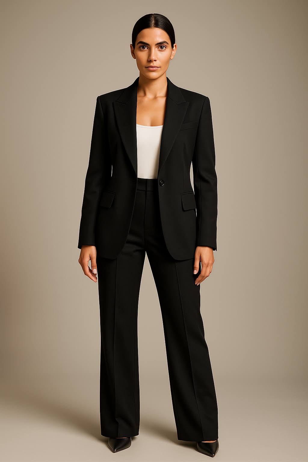 Women’s Tailored Blazer and Wide-Leg Pants Set