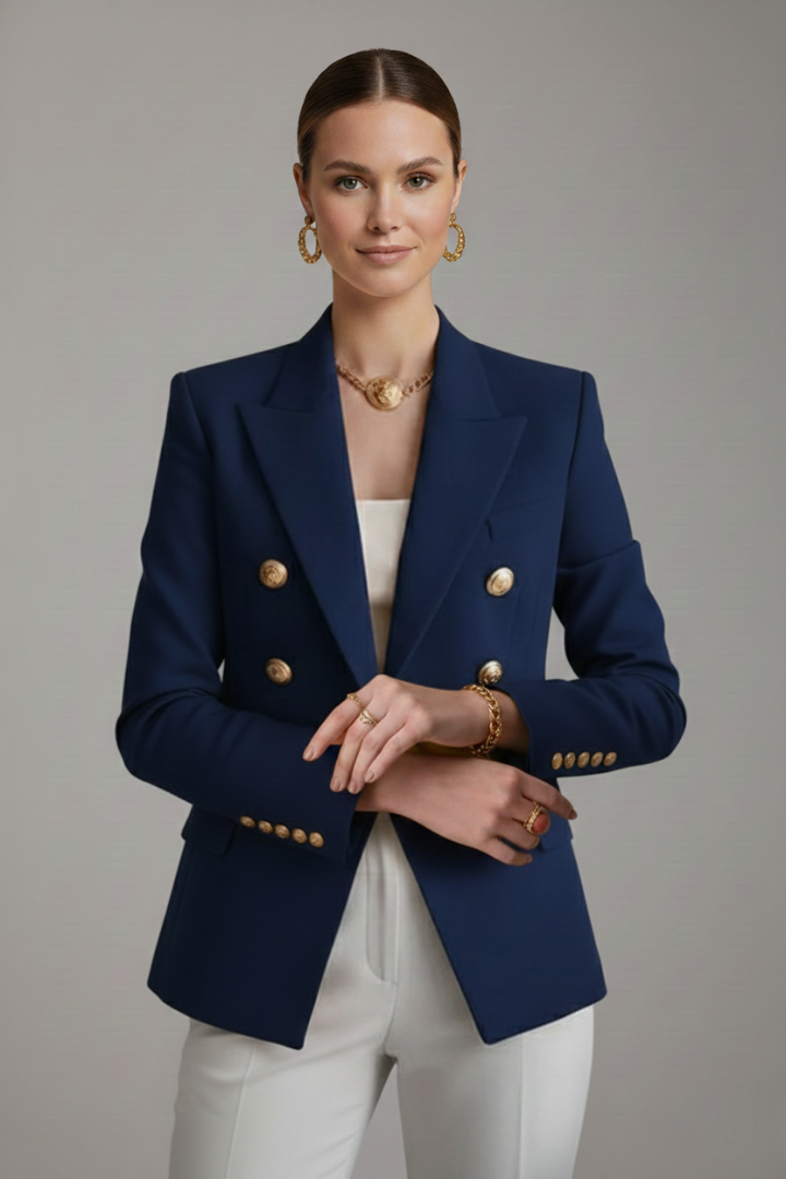 Women's Double-Breasted Button Blazer
