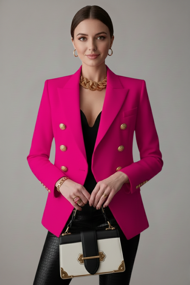 Women's Double-Breasted Button Blazer