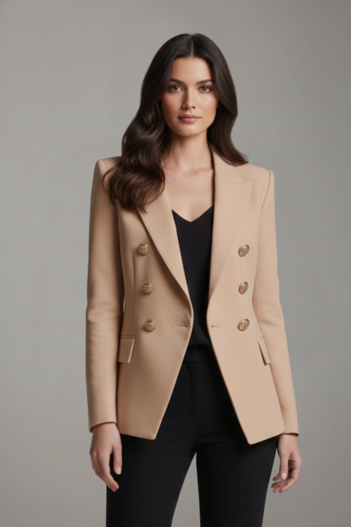 Women's Double-Breasted Button Blazer