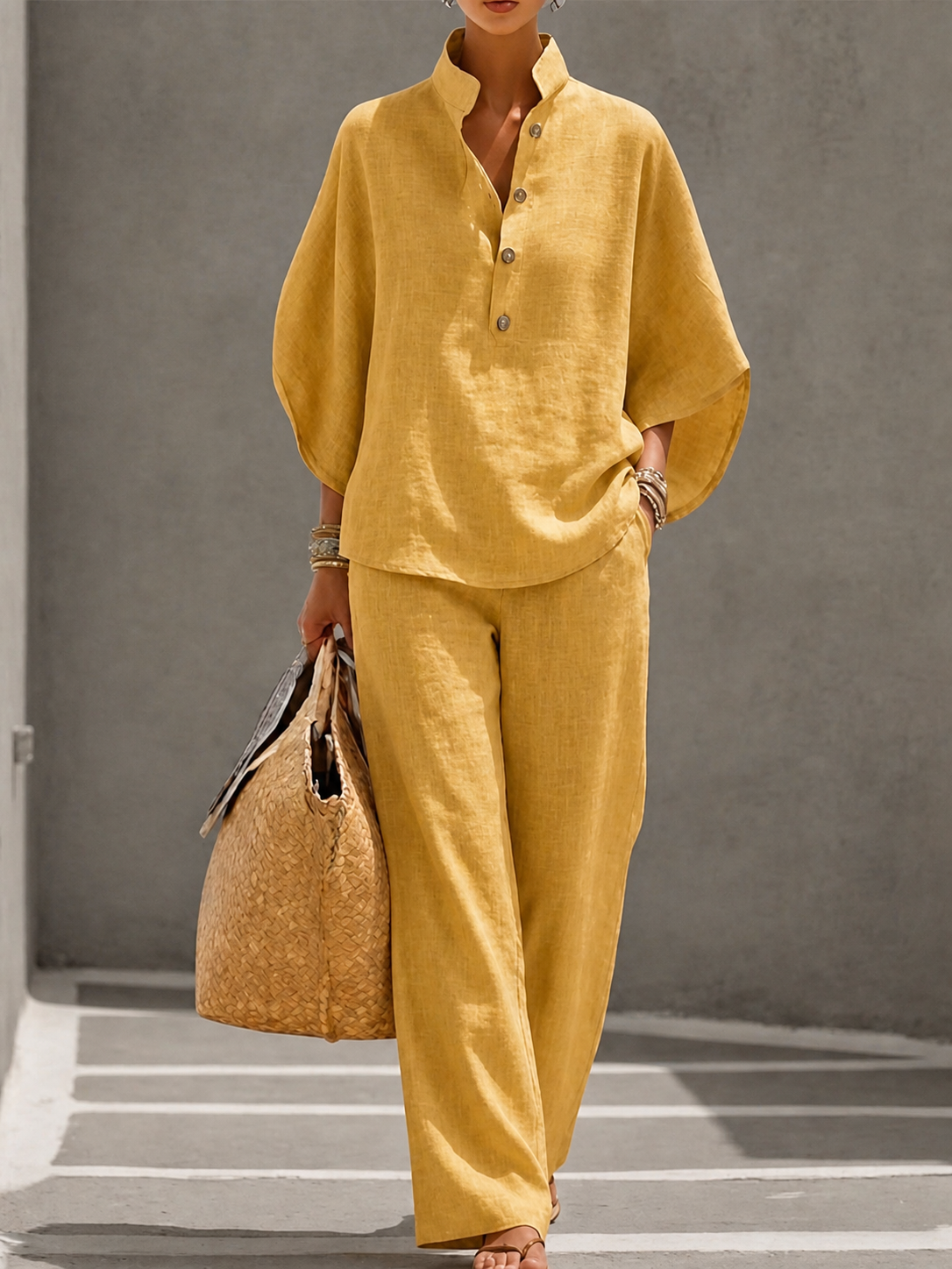 Vivian | Stand-Collar Two-Piece Set