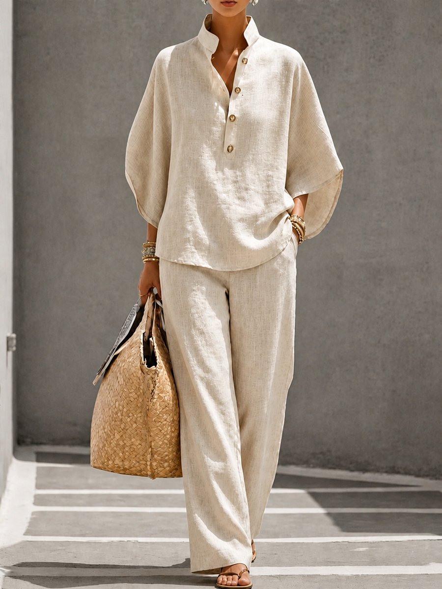 Vivian | Stand-Collar Two-Piece Set