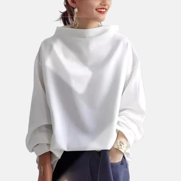 Isabella - Soft Knit Top with High Neck