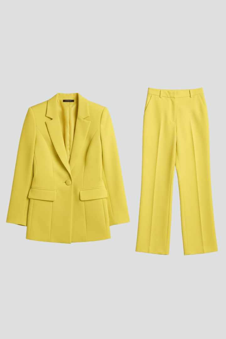 Women's Suit Set – Tailored Blazer & Wide-Leg Trousers for Office & Smart Occasions