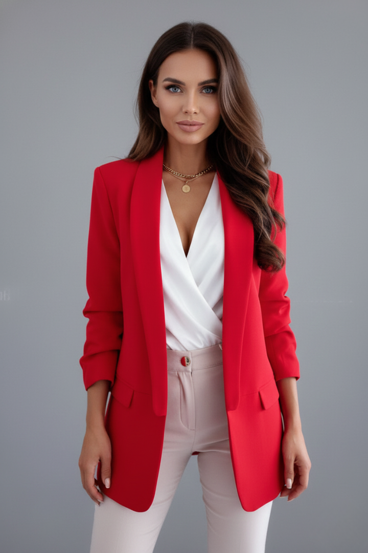 Elysia | Women's Fitted Wrap Collar Blazer